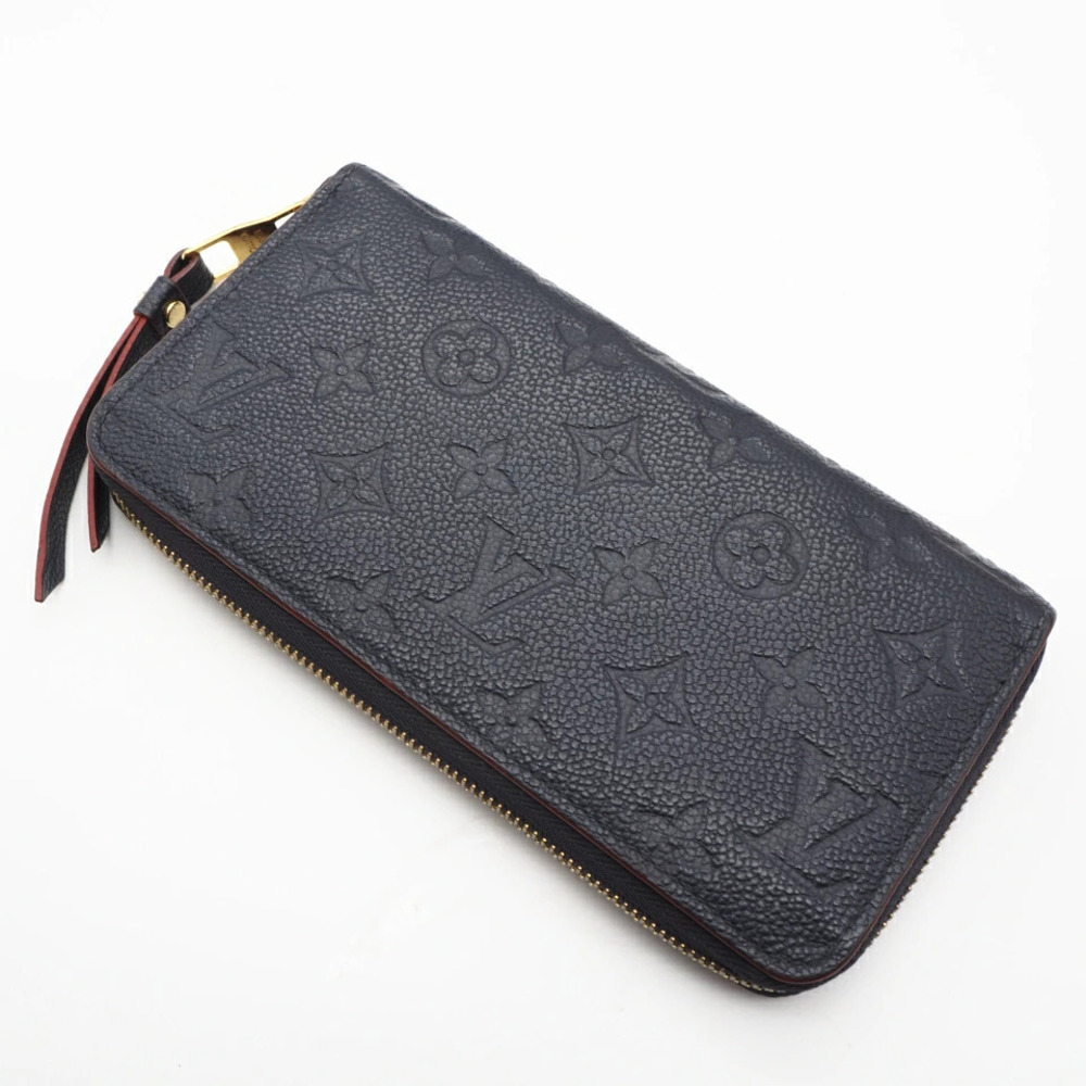 Louis Vuitton Monogram Empreinte Zippy Wallet Marine Blue Rouge Long Navy Blue - Picture 3 of 12